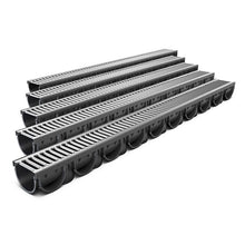 Charger l'image dans la galerie, 3" EASY X1 plastic trench drain, galvanized grate