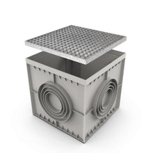 Charger l'image dans la galerie, 22x22 Plastic catch basin (BASE 550-CBP), galvanized steel grate, A Class