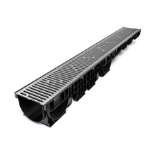 Load image into Gallery viewer, 8" Plastic trench drain (BASE 200P), galvanized steel grate, A class