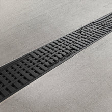 Load image into Gallery viewer, 4" Plastic trench drain (BASE 100P-HE), plastic grate heavy-duty, C Class