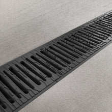 Load image into Gallery viewer, 8" Plastic trench drain (BASE 200P), ductile cast iron grate, C class