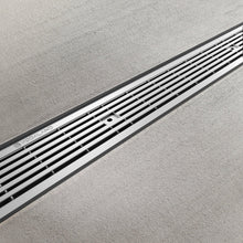 Load image into Gallery viewer, 4" Plastic trench drain (BASE 100P), stainless grate Heel Proof, A Class