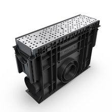 Load image into Gallery viewer, 4" Plastic inline high-edge sand trap (BASE 100P-HE), square holes, B Class