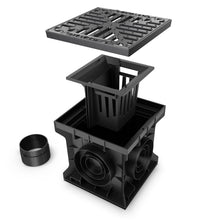 Load image into Gallery viewer, 12x12 Plastic catch basin (BASE 300-CBP), ductile cast iron grate, B Class