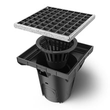 Charger l'image dans la galerie, 12x12 Plastic NEO catch basin (NEO 300-CBP), galvanized steel grate