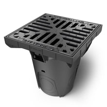 Charger l'image dans la galerie, 12x12 Plastic NEO catch basin (NEO 300-CBP), ductile cast iron grate, B Class