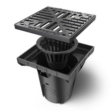 Charger l'image dans la galerie, 12x12 Plastic NEO catch basin (NEO 300-CBP), ductile cast iron grate, B Class