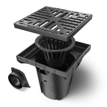 Charger l'image dans la galerie, 12x12 Plastic NEO catch basin (NEO 300-CBP), ductile cast iron grate, B Class