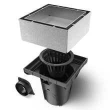 Charger l'image dans la galerie, 12x12 Plastic NEO catch basin (NEO 300-CBP), galvanized fillable slot, C Class