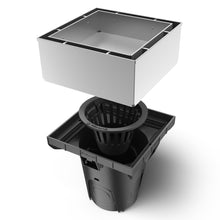 Charger l'image dans la galerie, 12x12 Plastic NEO catch basin (NEO 300-CBP), stainless fillable slot, C Class