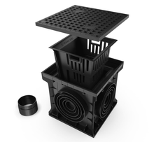 Load image into Gallery viewer, 16x16 Plastic catch basin (BASE 400-CBP), plastic grate, A Class