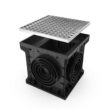 Charger l'image dans la galerie, 16x16 Plastic catch basin (BASE 400-CBP), galvanized steel grate, A Class