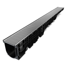 Load image into Gallery viewer, 8" Plastic trench drain (BASE 200P), Stainless steel grate, A class