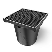 Charger l'image dans la galerie, 22x22 Plastic NEO catch basin (NEO 550-CBP), galvanized steel grate