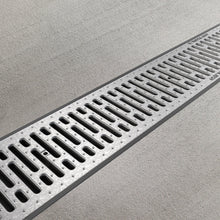 Load image into Gallery viewer, 8" Plastic trench drain (BASE 200P), galvanized steel grate, A class