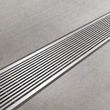 Load image into Gallery viewer, 8" Plastic trench drain (BASE 200P), galvanized steel grate "mesh" ADA/Heel Proof, A class