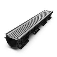 Load image into Gallery viewer, 4" Plastic trench drain (BASE 100P), galvanized grate "mesh" Heel Proof, A Class