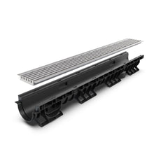 Load image into Gallery viewer, 4" Plastic trench drain (BASE 100P), stainless grate "mesh" Heel Proof, A Class