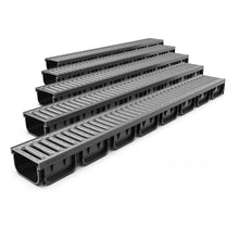 Load image into Gallery viewer, 4" EASY 2 plastic trench drain, galvanized grate