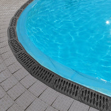 Charger l'image dans la galerie, 4" EASY 2 plastic radius trench drain, plastic grate (black)