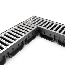 Load image into Gallery viewer, 4" EASY 2 plastic trench drain, stainless grate