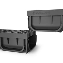 Load image into Gallery viewer, 4" EASY 2 plastic trench drain, plastic grate (black)