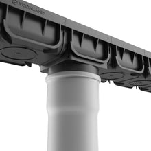 Load image into Gallery viewer, 4" EASY 2 plastic trench drain, plastic grate (black)