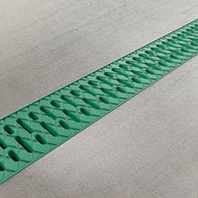 Load image into Gallery viewer, 4" EASY 2 plastic trench drain, plastic grate (green)