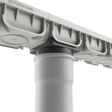 Load image into Gallery viewer, 4" EASY 2 plastic trench drain, plastic grate (light gray)
