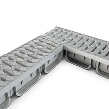 Load image into Gallery viewer, 4" EASY 2 plastic trench drain, plastic grate (light gray)