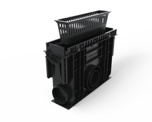 Load image into Gallery viewer, 4" Plastic inline high-edge sand trap (BASE 100P) (15" depth)
