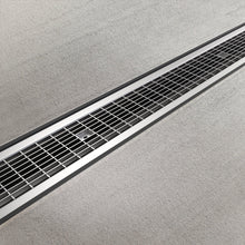 Load image into Gallery viewer, 4" Plastic trench drain (BASE 100P), stainless grate ADA, B class