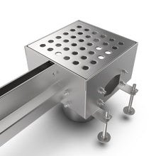 Load image into Gallery viewer, Mini slot trap with vertical outlet, grate and debris basket