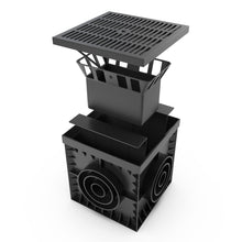 Load image into Gallery viewer, 12x12 Plastic catch basin (BASE 300-CBP), plastic grate, A Class