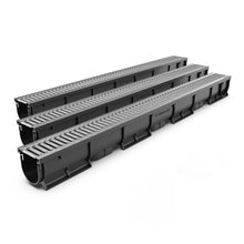 Load image into Gallery viewer, 3" EASY 1 plastic trench drain, galvanized grate