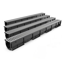 Load image into Gallery viewer, 3" EASY 1 plastic trench drain, galvanized grate