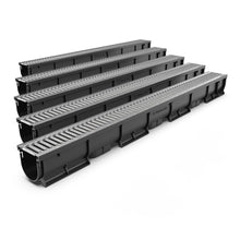 Load image into Gallery viewer, 3" EASY 1 plastic trench drain, galvanized grate