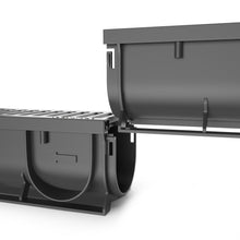 Load image into Gallery viewer, 3" EASY 1 plastic trench drain, galvanized grate