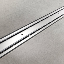 Load image into Gallery viewer, 4" Plastic trench drain (BASE 100P) stainless grate "double-slotted", B class