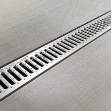 Load image into Gallery viewer, 4" Plastic trench drain (BASE 100P), stainless grate, A Class
