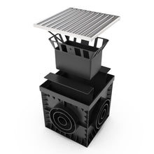 Load image into Gallery viewer, 12x12 Plastic catch basin (BASE 300-CBP), stainless steel grate ADA/Heel Proof, B class