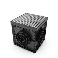 Load image into Gallery viewer, 12x12 Plastic catch basin (BASE 300-CBP), stainless steel grate ADA/Heel Proof, B class