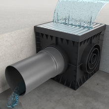 Load image into Gallery viewer, 12x12 Plastic catch basin (BASE 300-CBP), stainless steel grate ADA/Heel Proof, B class