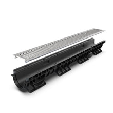 Charger l'image dans la galerie, 4" Plastic trench drain (BASE 100P), galvanized grate, A Class
