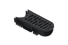 Load image into Gallery viewer, 4&quot; EASY 2 plastic radius trench drain, plastic grate (black)
