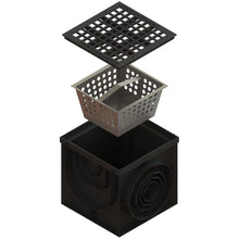 Load image into Gallery viewer, 16x16 Plastic catch basin (BASE 400-CBP), cast iron grate, C Class
