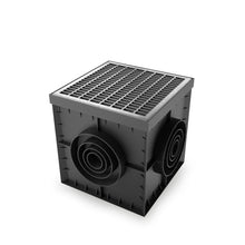 Load image into Gallery viewer, 12x12 Plastic catch basin (BASE 300-CBP), galvanized steel grate, B Class
