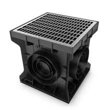 Charger l'image dans la galerie, 12x12 Plastic catch basin (BASE 300-CBP), galvanized steel grate, B Class
