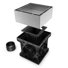 Load image into Gallery viewer, 12x12 Plastic catch basin (BASE 300-CBP), galvanized fillable slot, C Class
