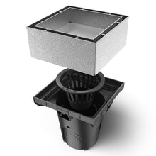 Charger l'image dans la galerie, 12x12 Plastic NEO catch basin (NEO 300-CBP), galvanized fillable slot, C Class
